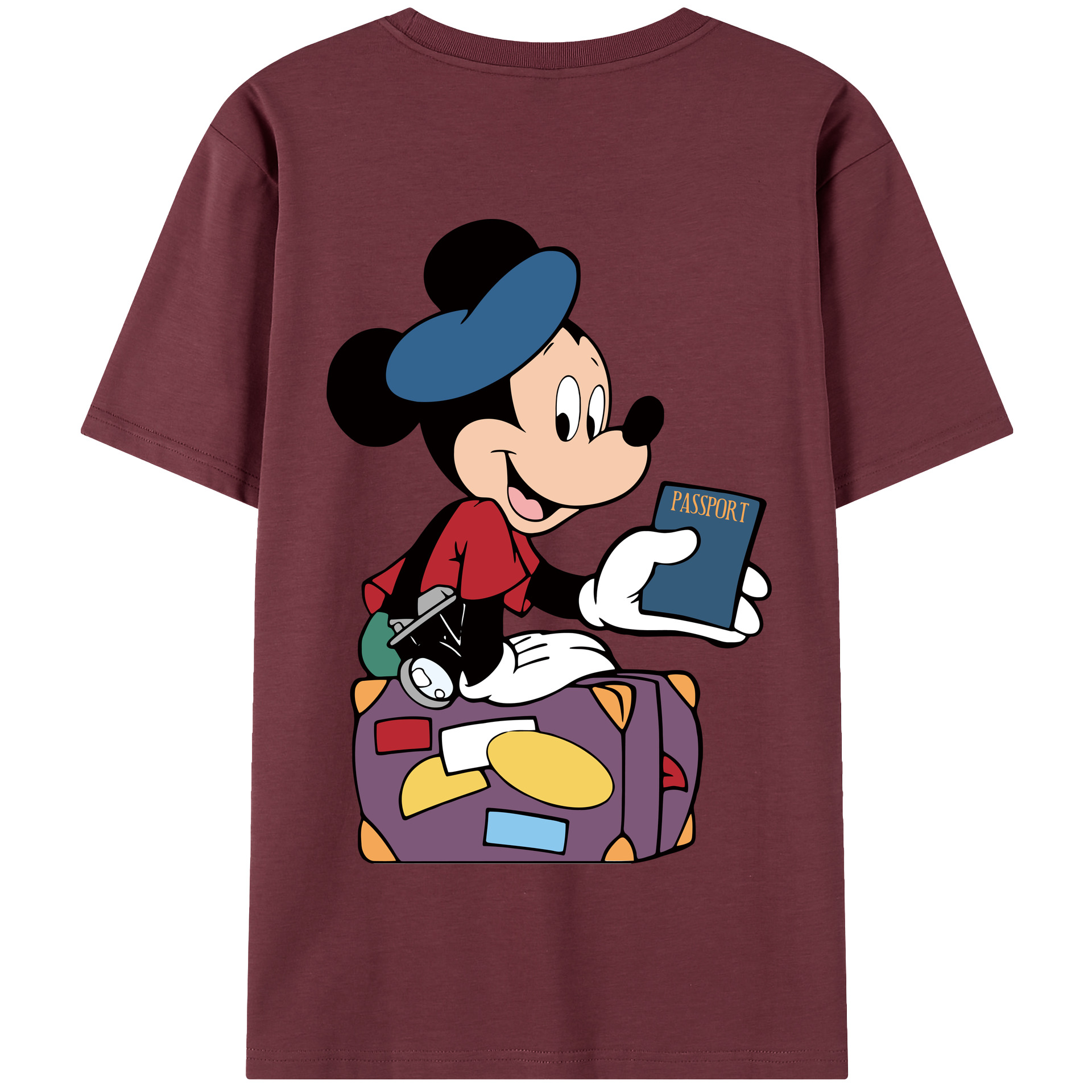 （画像用） ミッキーマウス Mickey Mouse 綿100％半袖Tシャツ（背面プリント）